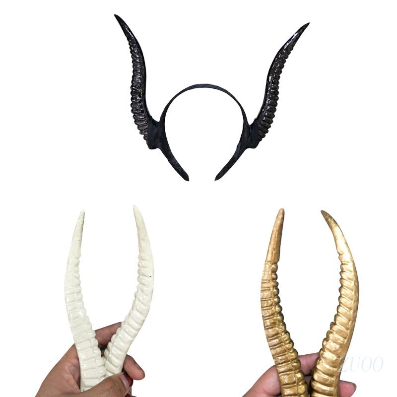 ZUOO Halloween Witch Ox Horn Shape Headband Movie Devil Evil Hair Hoop ...