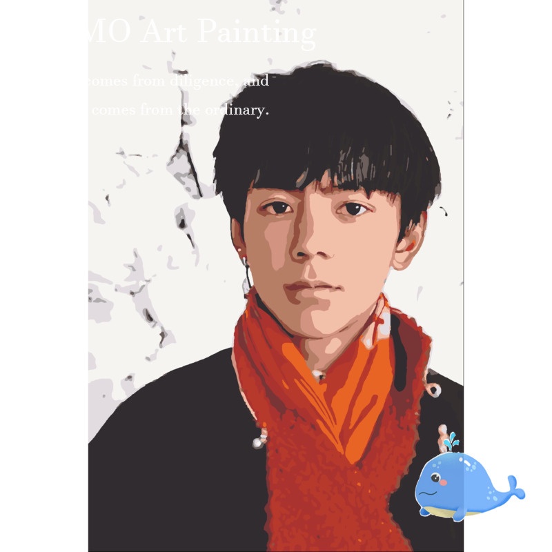 Photo Custom ️ Framed Custom Painting by Number Paint by Number oil