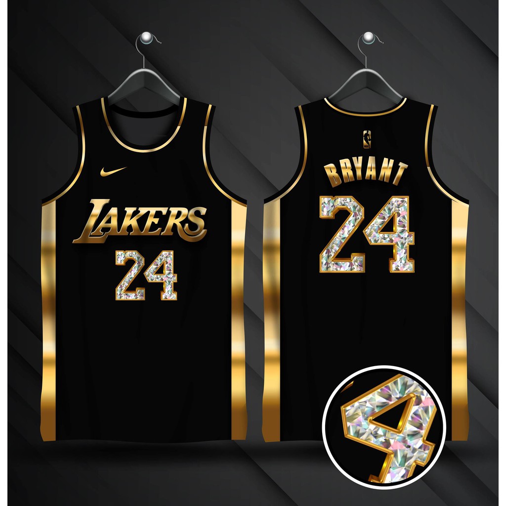 Lakers gold sale and black jersey