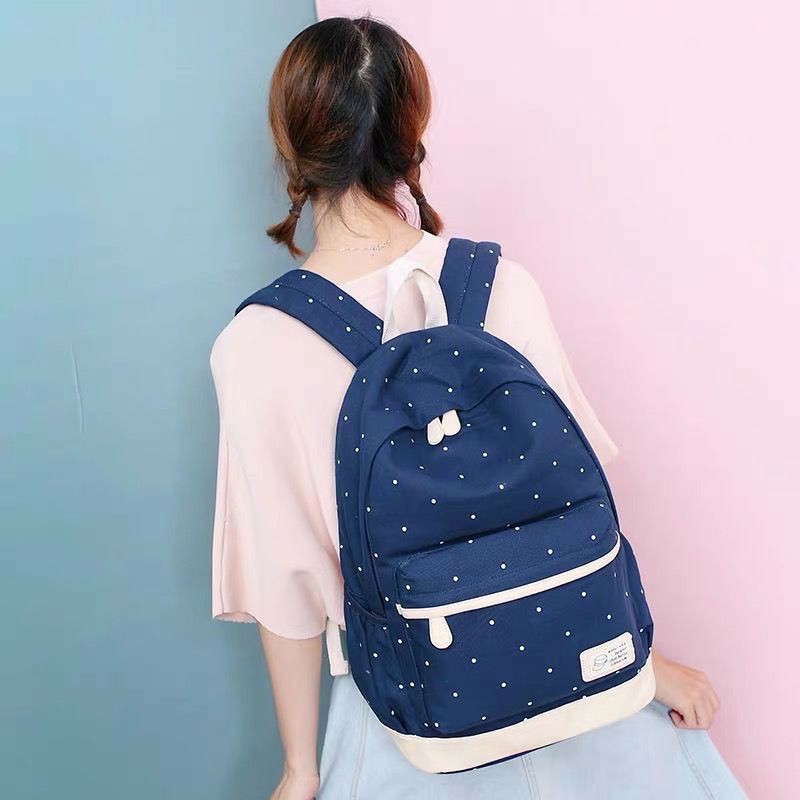 Korean 3in1 Jingpin Backpack Set for Men Women Canvas Backpack Shoulder Pouch Bag Set of 3 Shopee Philippines