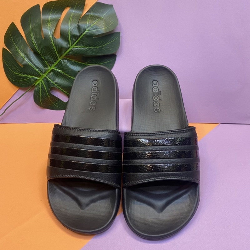 ADIDAS ALL BLACK SLIPPERS Shopee Philippines