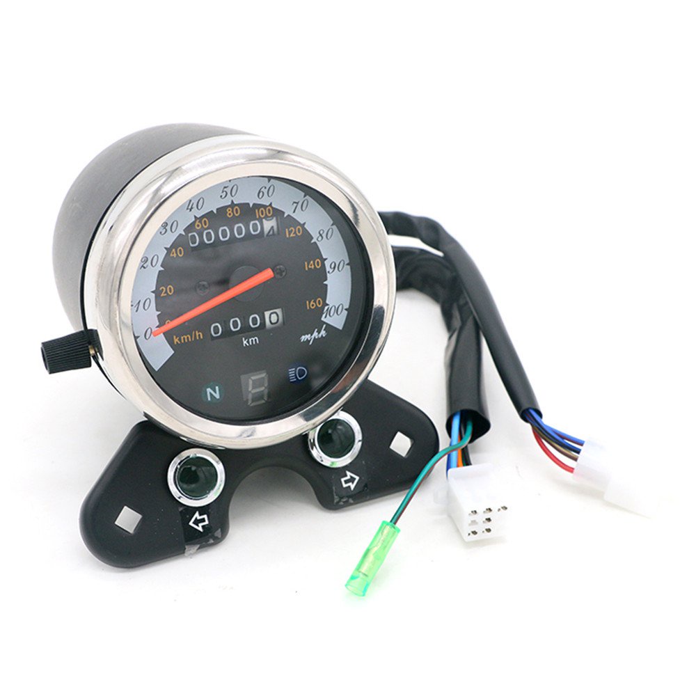 JKUniversal Motorcycle Speedometer Odometer Gauge ATV Bike Scooter