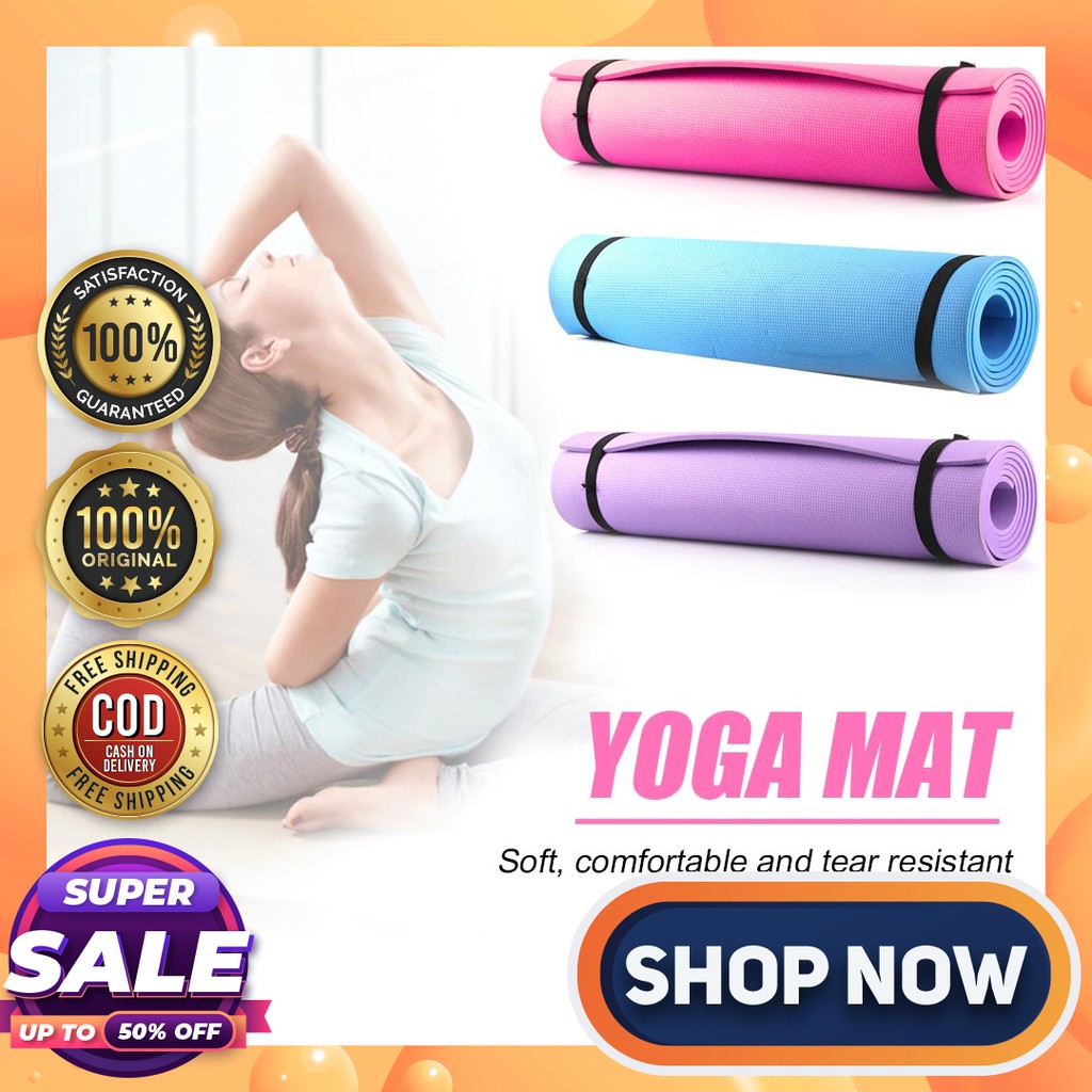Original Yoga Mat Anti-skid Sports Fitness Mat Thick EVA Comfort Foam ...