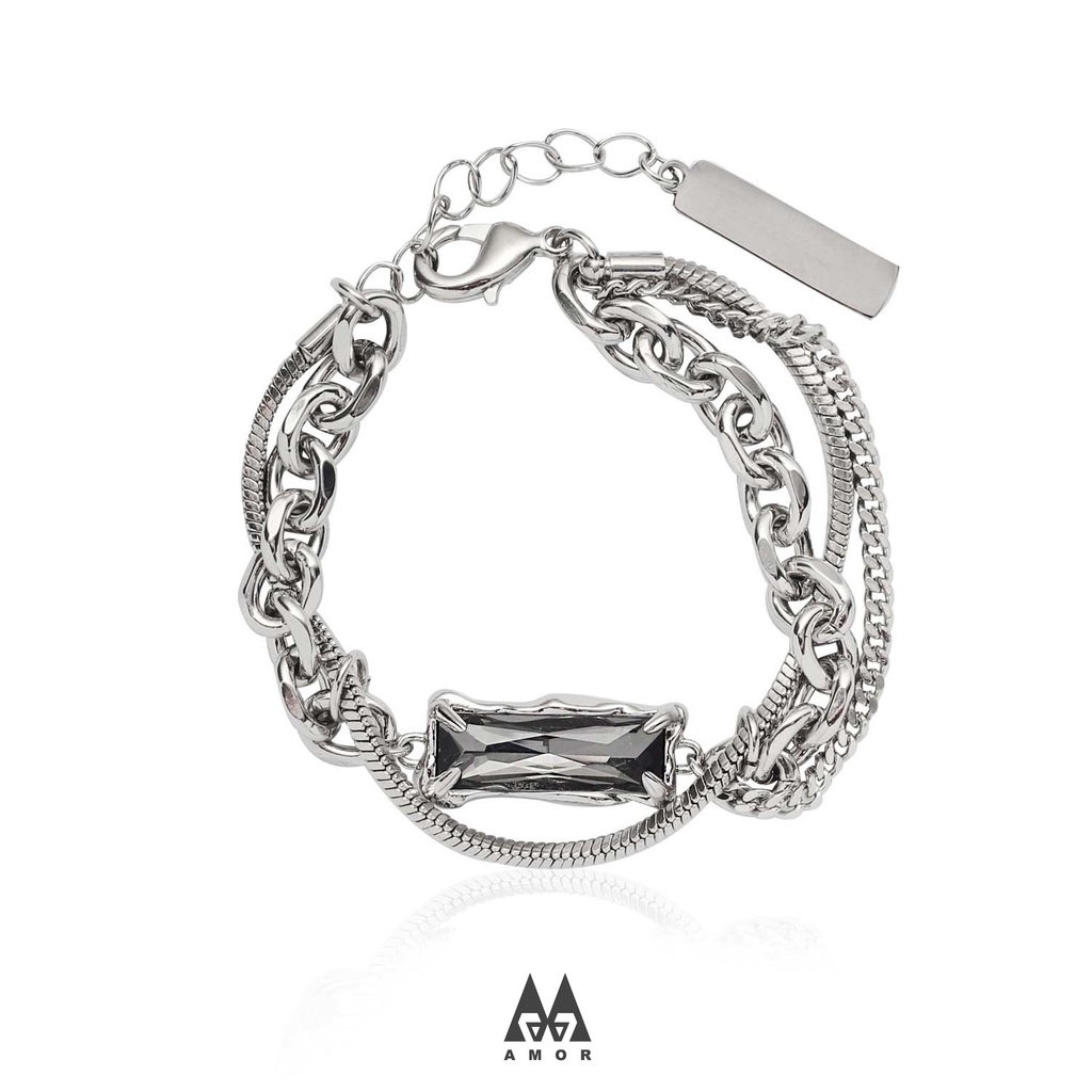 New Titanium Steel Personality Digital Text Bracelet