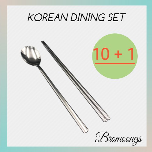 [PREMIUM] Korean Stainless Dining Set / Spoon / Chopsticks / Korean Cutlery Set Shopee Philippines