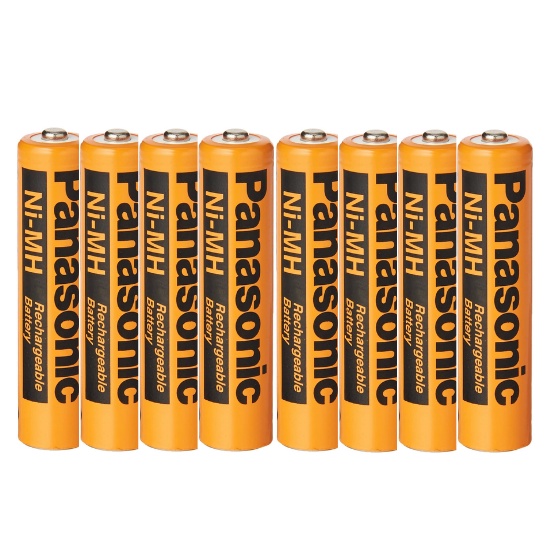 Panasonic NiMH AAA Rechargeable Battery for Cordless Phones, Pack of 8