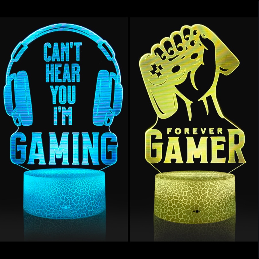 GAMING / GAMER Designs Acrylic 3D Illusion LED Night Lamp | Shopee ...