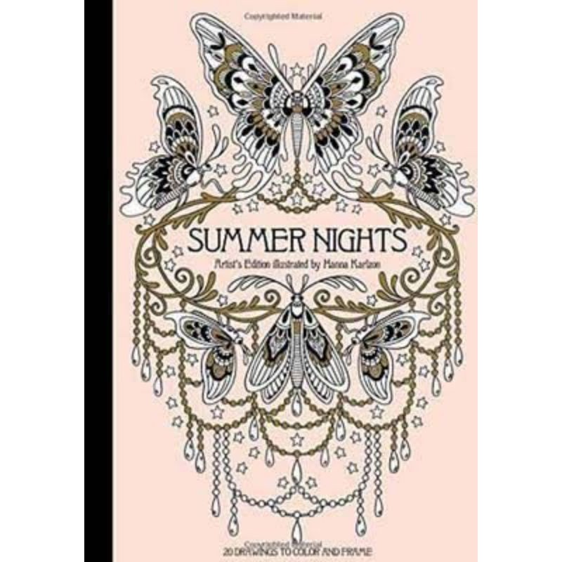 Summer Nights Artist's Edition Hanna Karlzon Adult Coloring Book