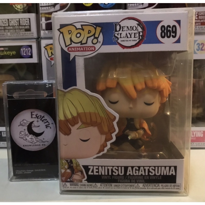 Zenitsu Agatsuma Demon slayer funko pop bad box with box stains free