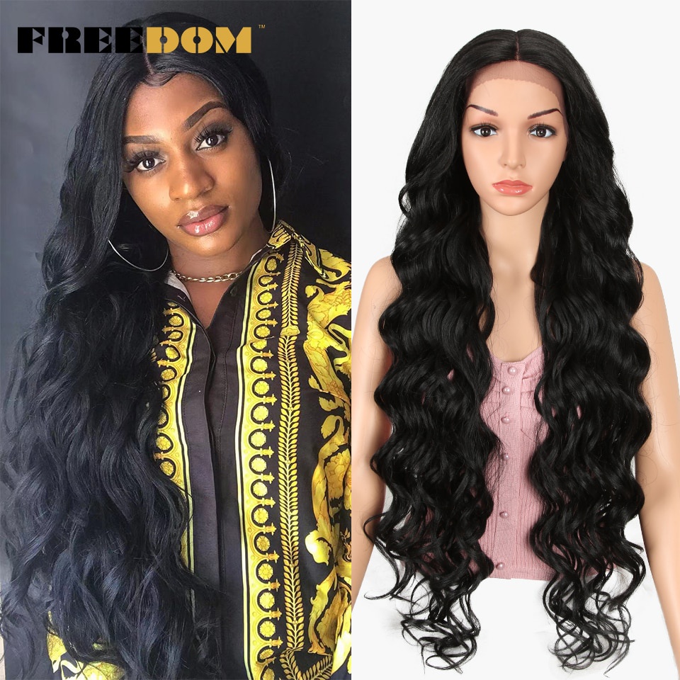 Freedom Lace Front Wig Synthetic 40 Inch Supper Long Natural Hair For ...