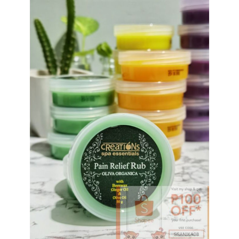 Creations spa Essentials pain relief rub (Oliva Organica) Shopee Philippines