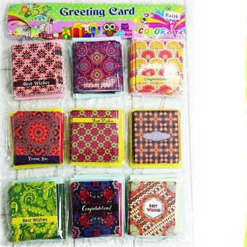BATIK GREETING CARD UK 5.5X6.5CM | Shopee Philippines