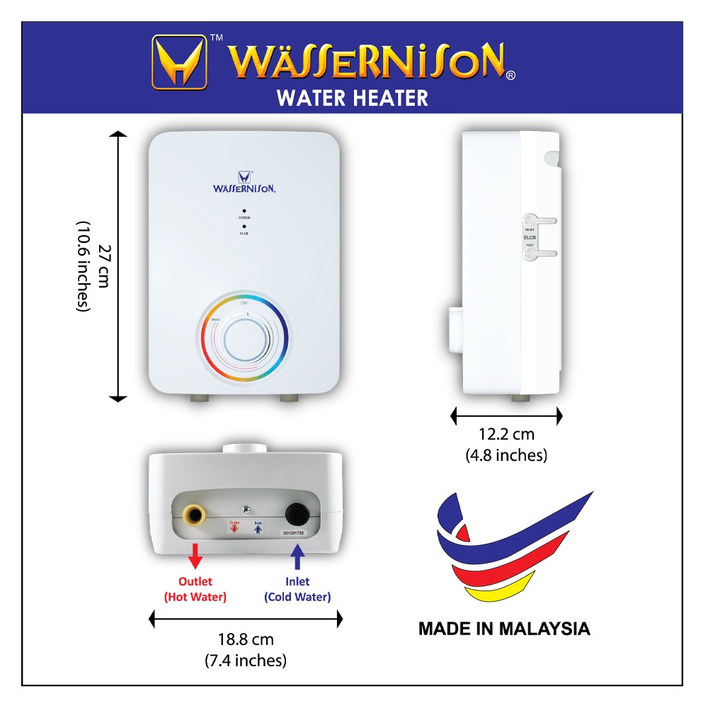 Wassernison Multipoint Water Heater 6.0 kW - COMPACT MODEL | Shopee  Philippines