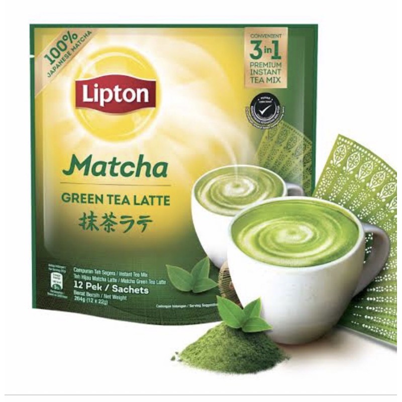 Lipton Matcha green tea latte (12 sachets x 22g) Shopee Philippines