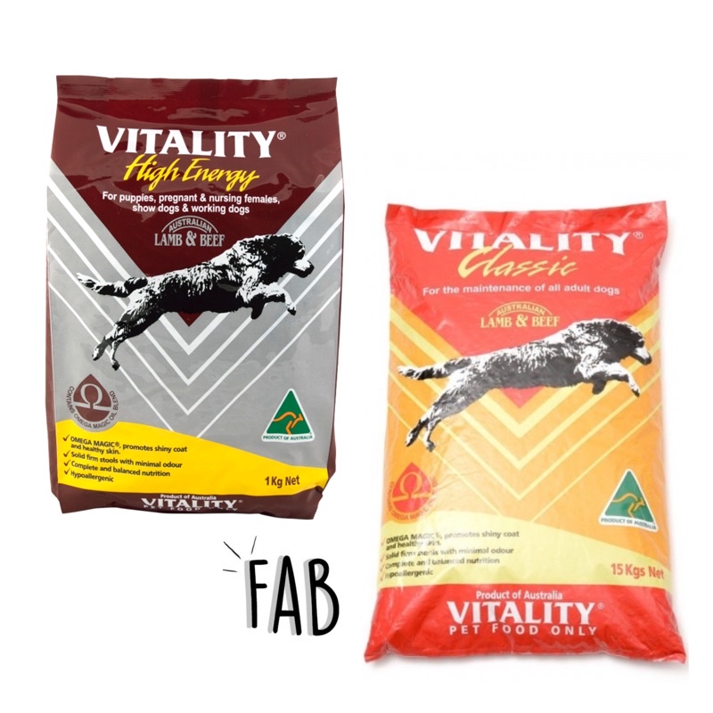 Vitality Adult/Puppy Dog Food 1KG PACK Shopee Philippines