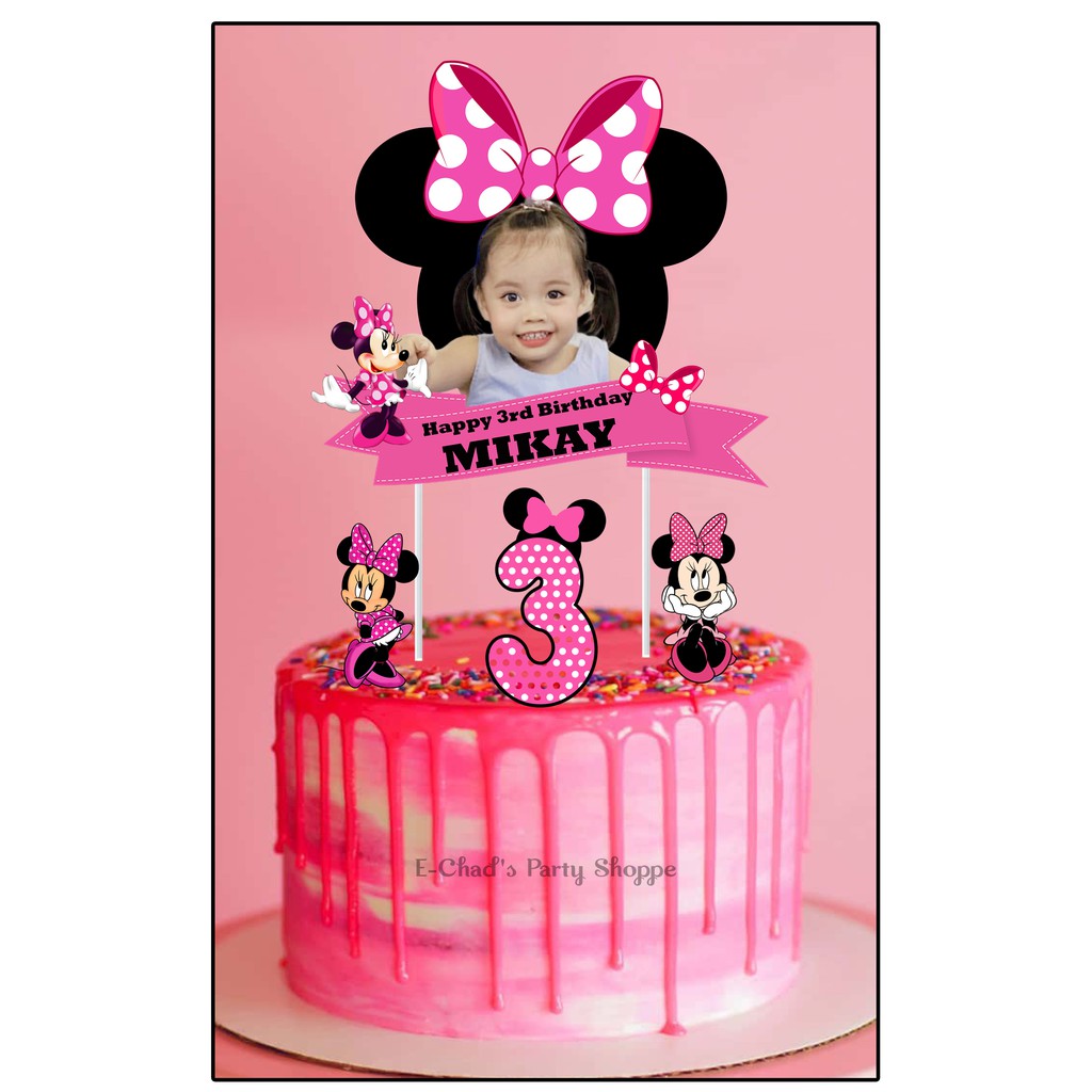 Minnie Mouse Cake Topper (PERSONALIZED)