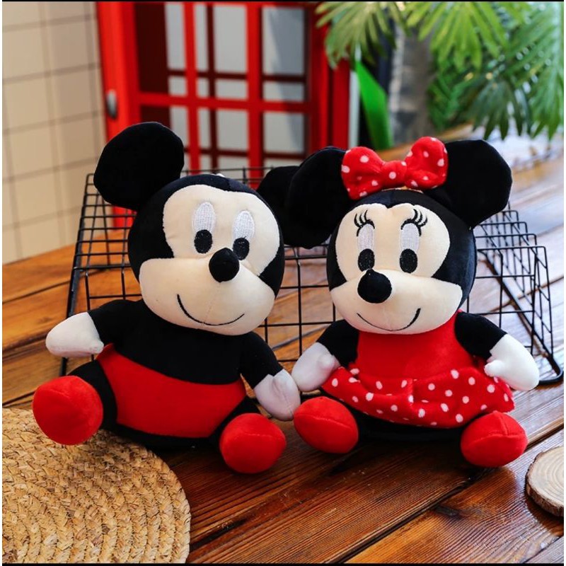 Disney Mickey Minnie Mouse Stuff Toy 20cm Shopee Philippines