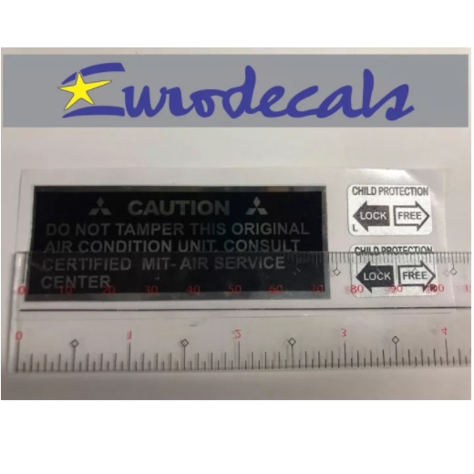 Eurodecals Mitsubishi Caution set printed sticker | Shopee Philippines