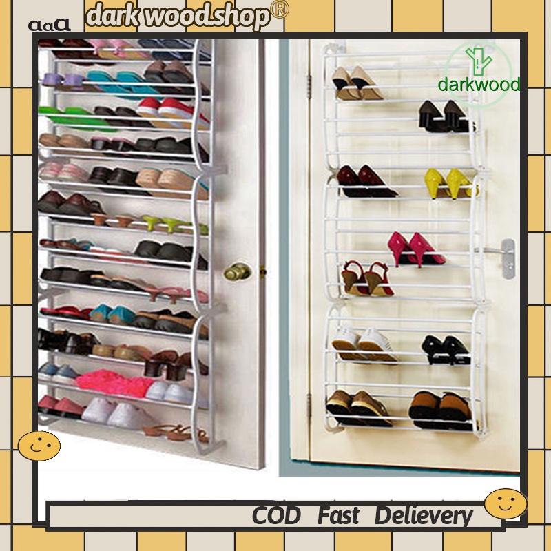 COD 36 Pair Over the door Hanging Shoe Rack 12 Tier Wall mounted Shoes