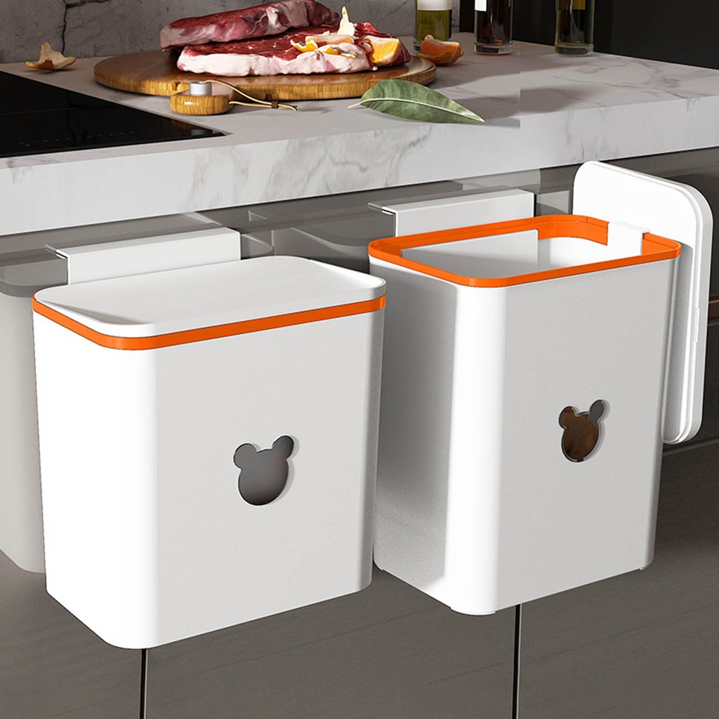 8L/10L Trash Can Hanging Kitchen Door Garbage Bin Recycle