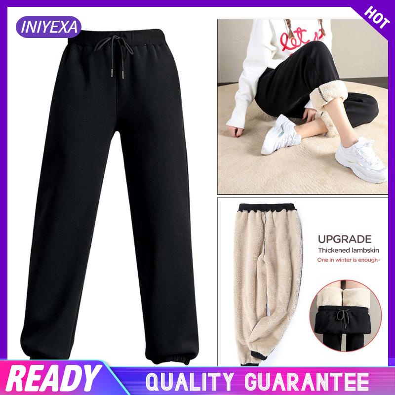 Womens Warm Jogging Pants Winter Thick Fleece Lined Trousers Joggers  Stretchy