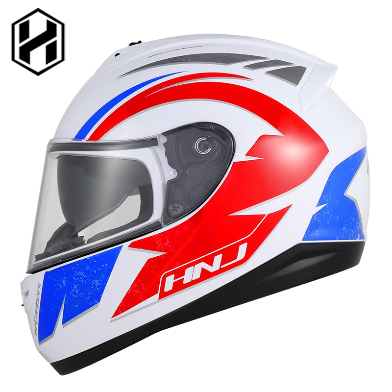 Hnj M Men S Full Face Motorcycle Helmet Double Visor Built In Women S General Shopee