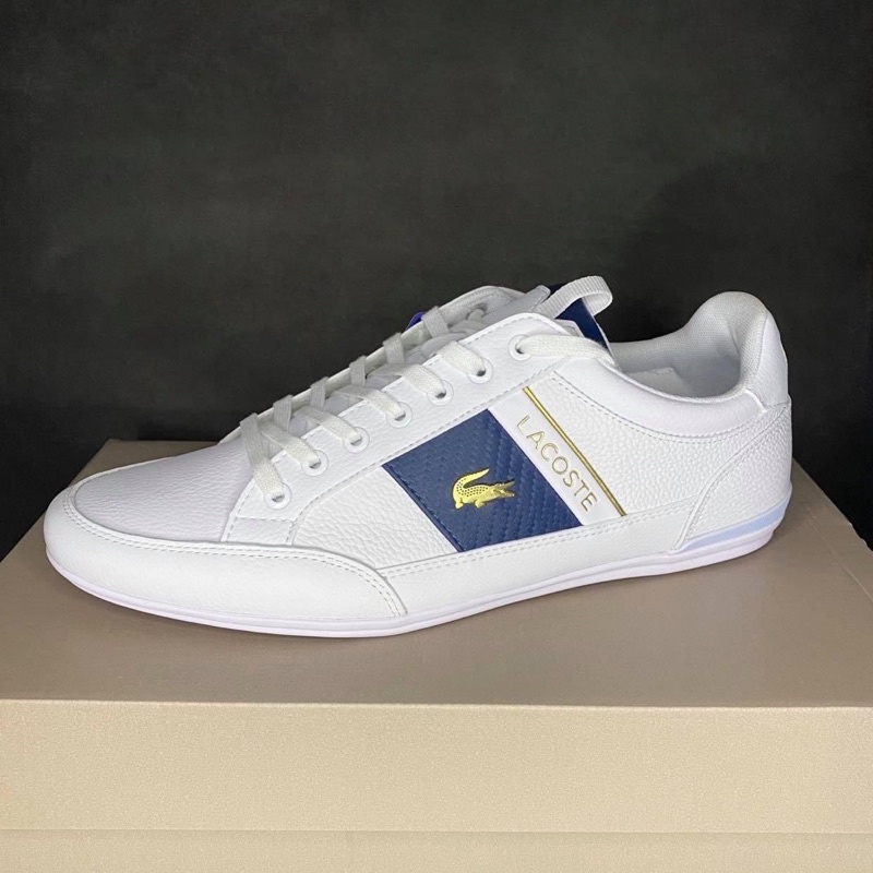 LACOSTE CHAYMON LEATHER WHITE | Shopee Philippines