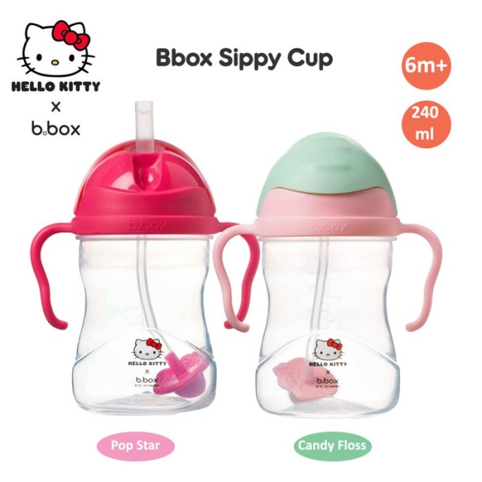 Bbox Sippy Straw Cup Baby Drinking Bottle 240ml Hello Kitty - Candy ...