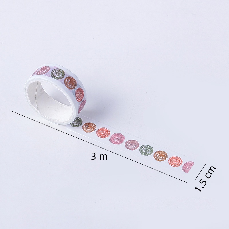 3 Meters INS Color Lead Series Tape Stickers Student Cartoon Diary Deco ...