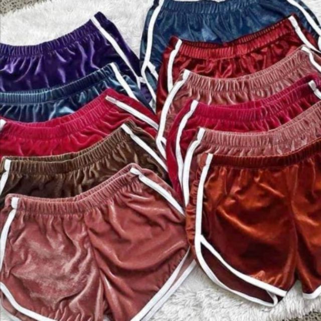 Velvet booty shorts hot sale plus size