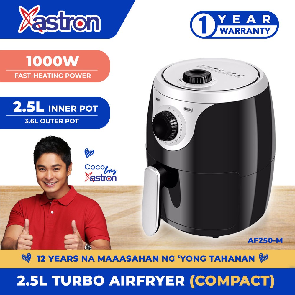 Astron AF250-M 2.5L Turbo Air Fryer (Compact Size) (1000W) (1 Year ...