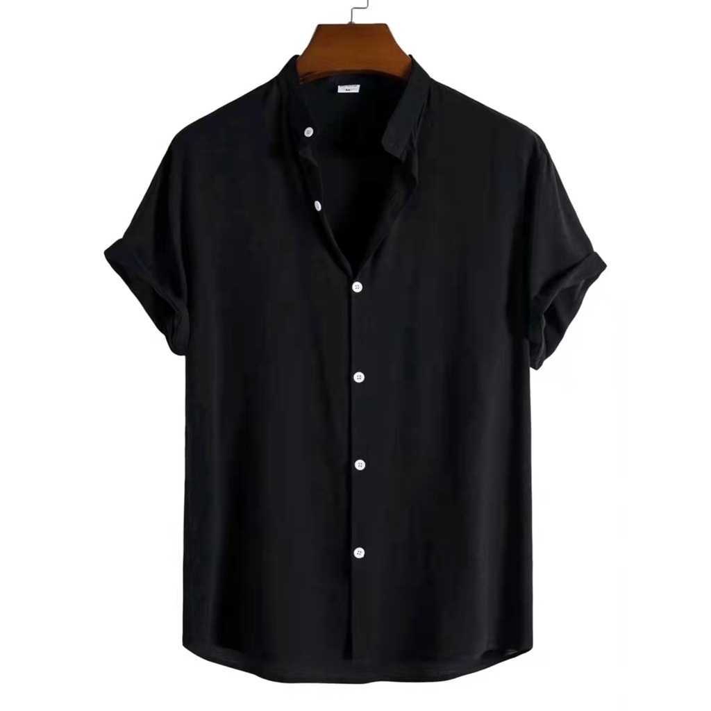 Huilishi Chinese Collar Polo for Men Long/Short Sleeves Full Buttons ...