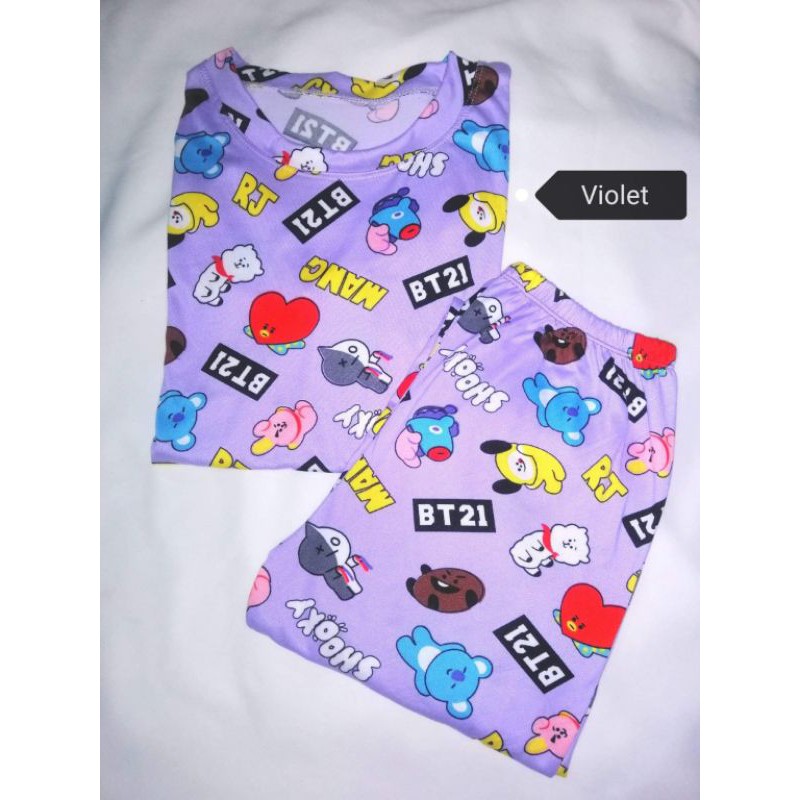 2in1 Matching BT21 pajamas KIDS SIZE Shopee Philippines