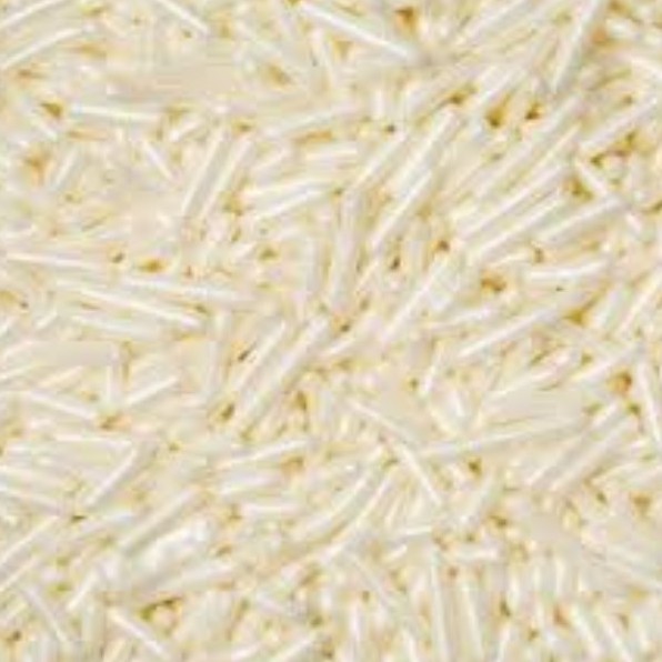 Sprinkles - Pearlised White Sugar Rice/ Strands, +/-70g | Shopee ...