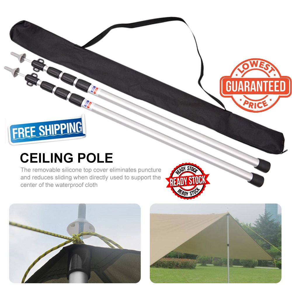 Gift from shopping cart☇2Pcs Telescoping Tarp Poles Camping Pole