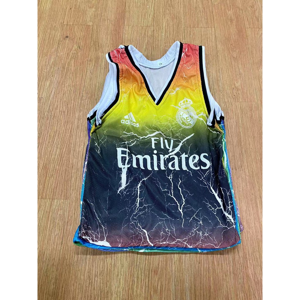 HEX-Kid's Sports Apparel Tie dye-color Drifit Basketball Jersey Sando For  Men with size good quality