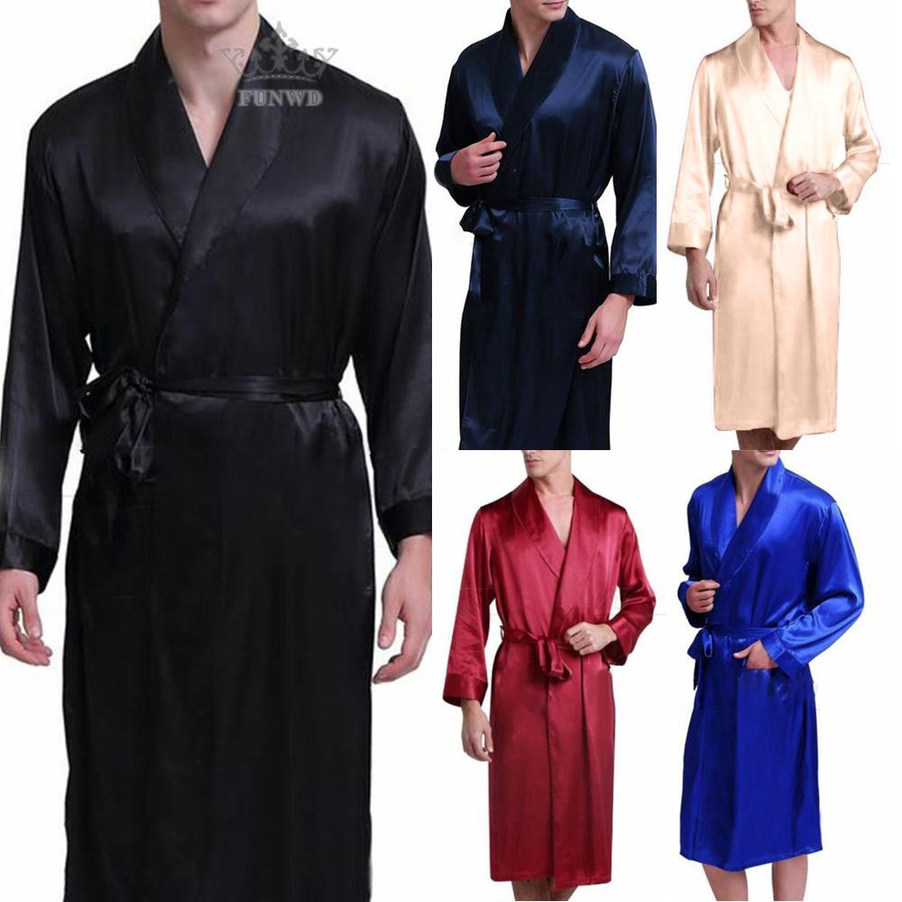 funnyworld.ph ⚡ Bathrobe Mens Long Robes Wrap Dressing Gown Bathrobe