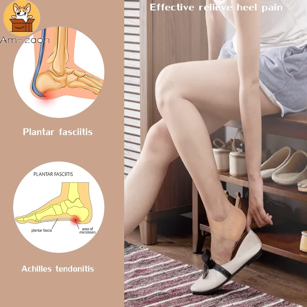 [Am-az] Gel Heel Protector (1 Pair), Pain And Cracking Relief Pad ...