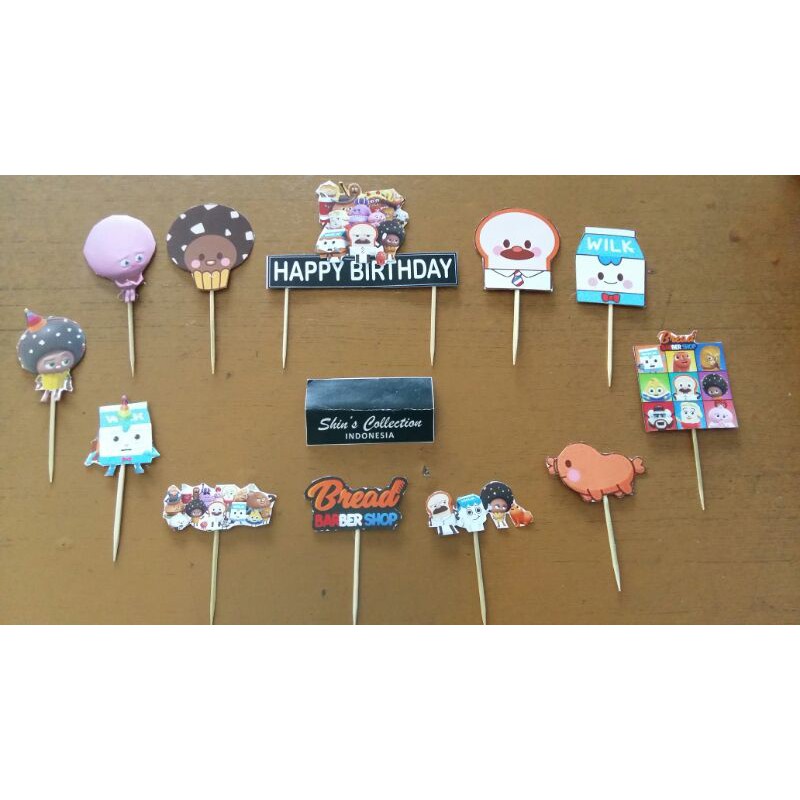 Cake topper bread 1 set Of 11 pcs Shopee Philippines