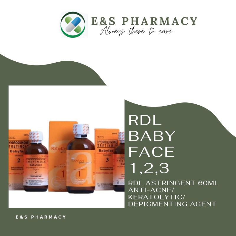 RDL Baby Face Solution No 1 2 and 3 (60ML) Shopee Philippines
