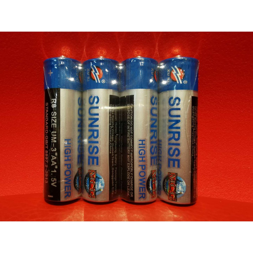 4 in 1 SUNRISE Standard AA “Double A” Batteries for Battery Operated