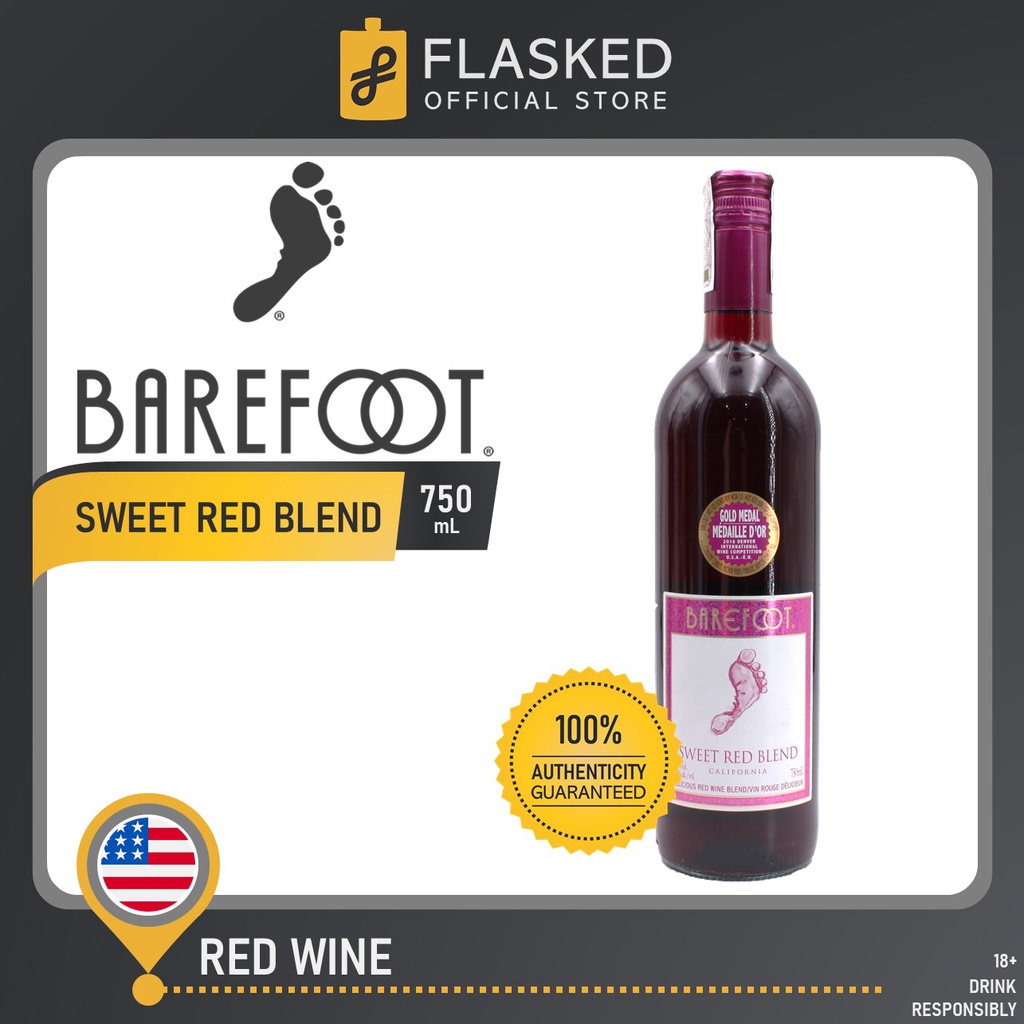 Barefoot Sweet Red Blend Red Wine 750mL Shopee Philippines