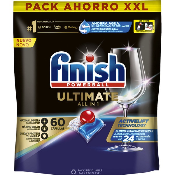 Finish Powerball Quantum Ultimate All in One 60 Tabs Clean & Shine