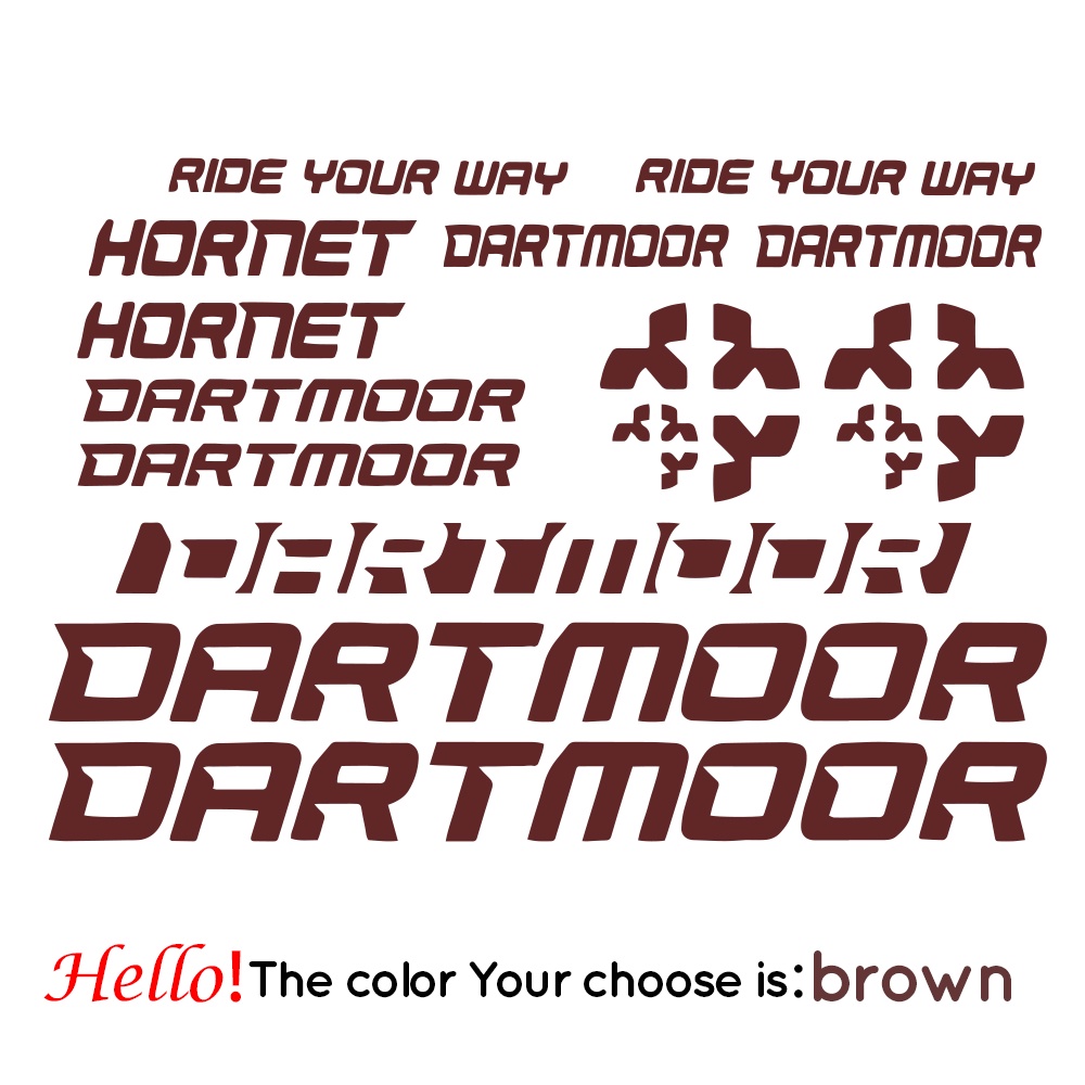 Dartmoor Frame Hornet Decals Sticker More Colors