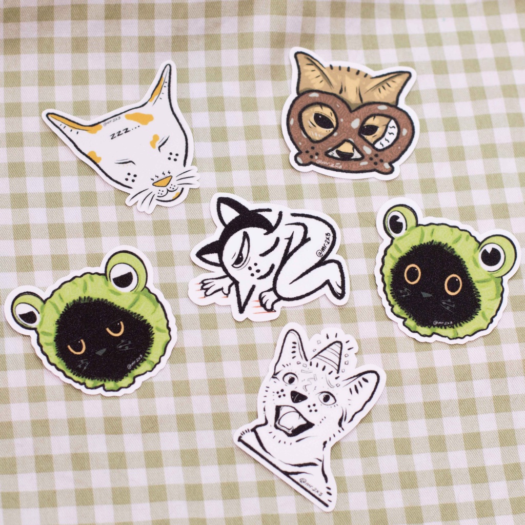 Mr. 2x3 Sticker Pack / Vinyl Waterproof Cat sticker pack | Shopee ...