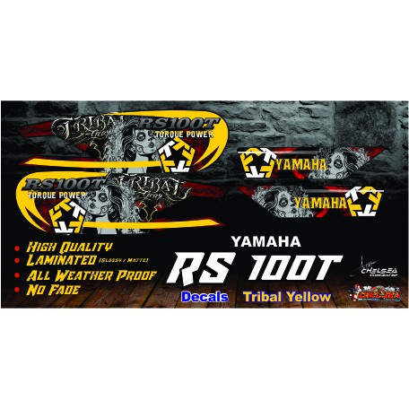 Yamaha RS 100 Stock Decals / Stickers with freebies | Shopee Philippines