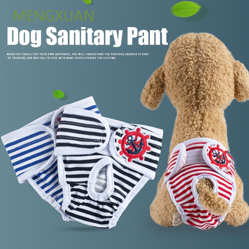 MENGXUAN Washable Pet Short Sanitary Menstruation Diaper Dog Pant For