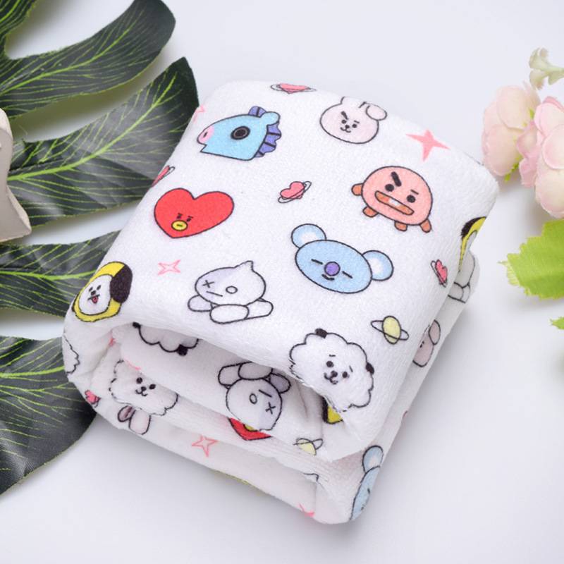 BTS Towel Washing Face Towel Cute BT21 Korean Water Absorbent Facial