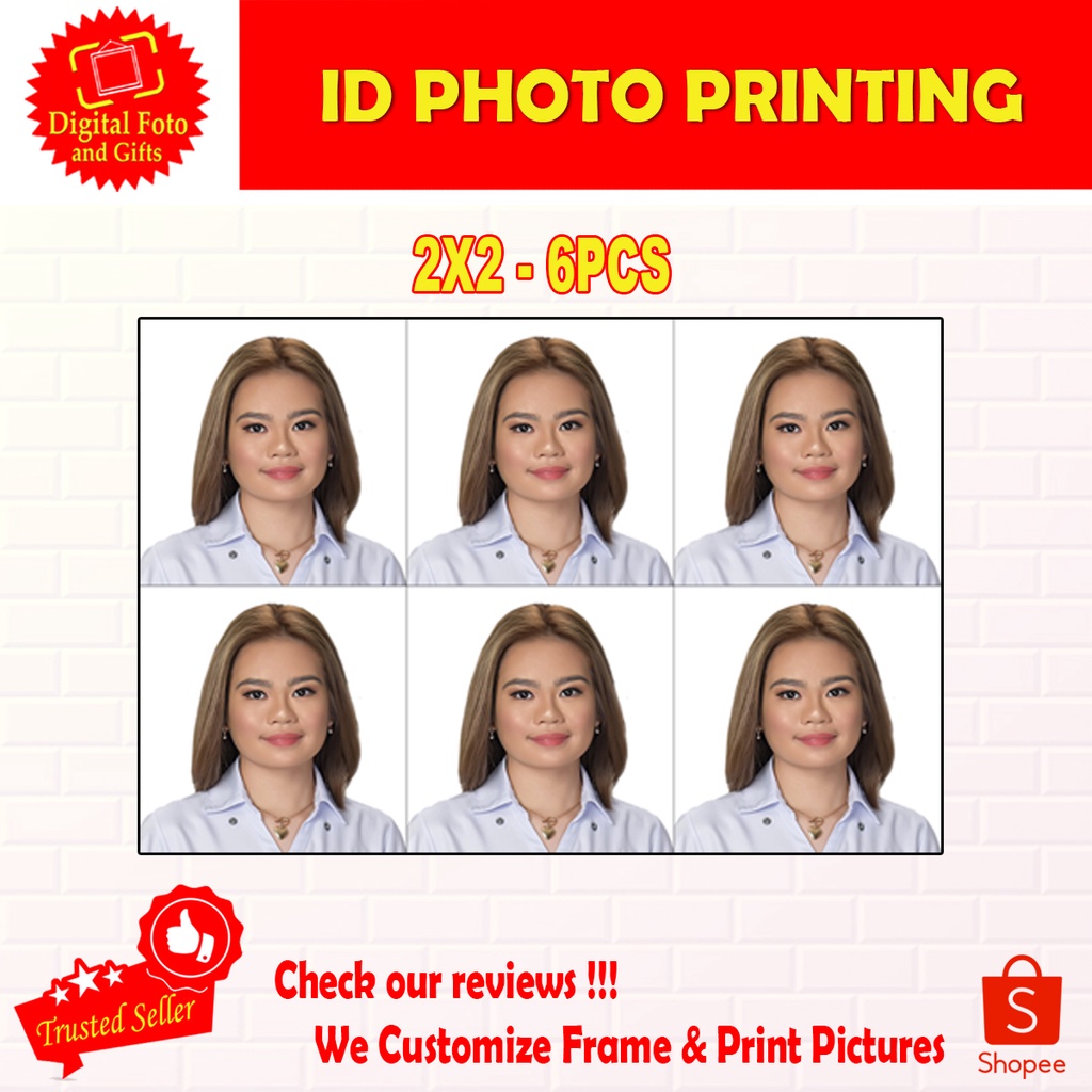 ID Photo Package Printing 1x1,2x2, 1.5x1.5, Passport size | Shopee ...