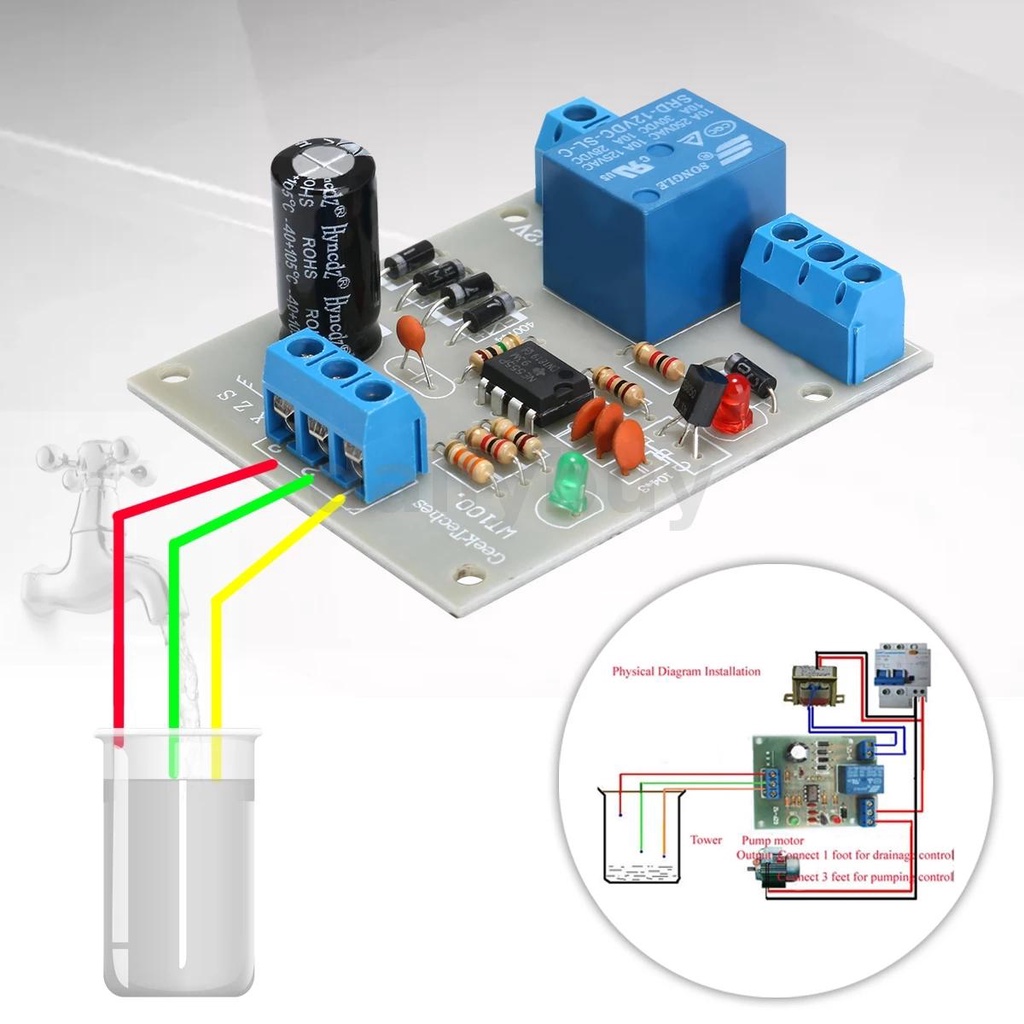 12V Automatic Water Level Controller Sensor Module WaterLevel Detection